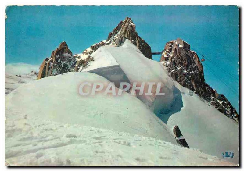 Old Postcard Chamonix from the Aiguille du Midi