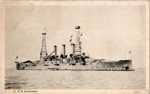 USS Luisiana  from original photo postcard by Brown & Shaffer