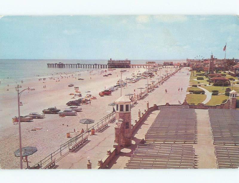 Unused Pre-1980 OLD CARS ON THE BEACH Daytona Beach Florida FL d7090