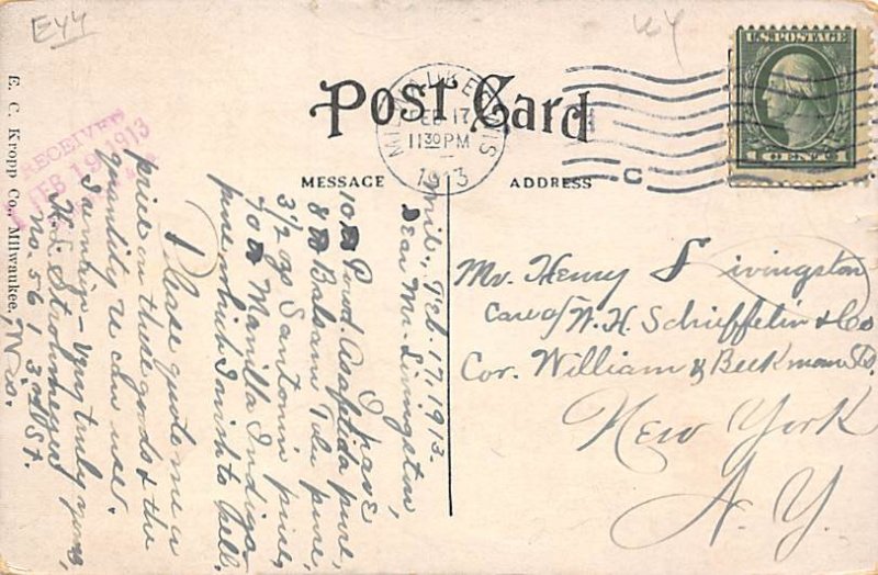 Steamer Nyack Crosby Trans Co Ship 1913 