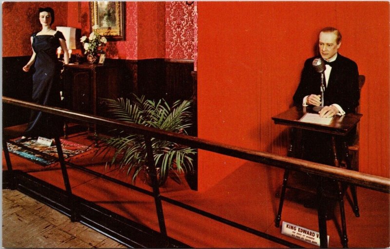 The Abdication King Edward 8th Canadian Wax Gallery Banff Alberta Postcard H48
