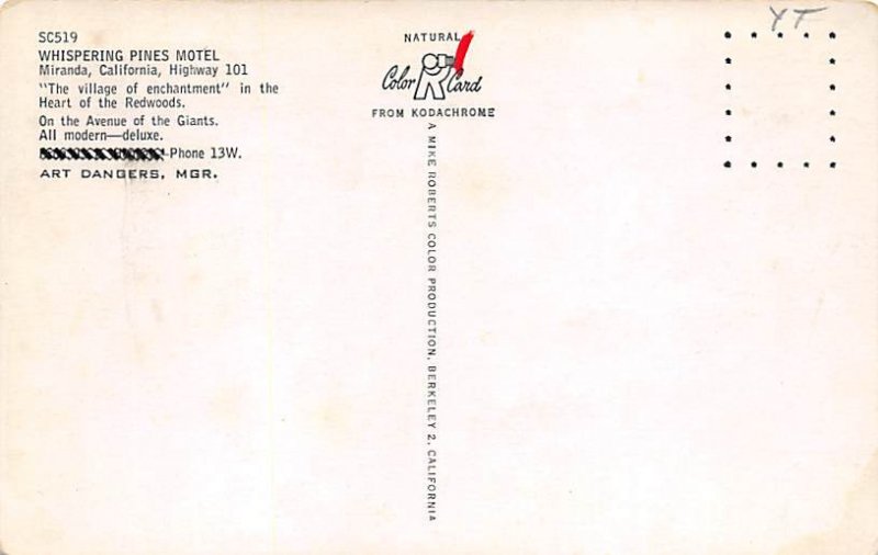 Whispering Pines Motel Miranda CA