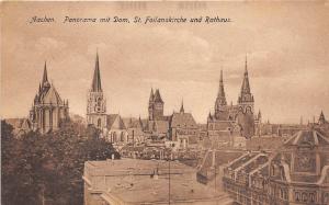 BF34771 aachen panorama mit dom st foilanskirche und rat germany front/back scan