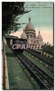 Old Postcard Paris Montmartre Sacre Coeur Basilica of the Funicular