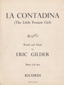 La Contadina The Little Peasant Girl Eric Gilder Olde Sheet Music