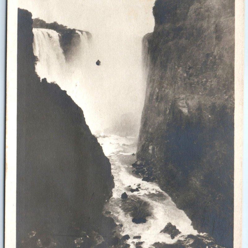 c1910s Zambia, Africa RPPC Victoria Falls Real Photo Postcard Smart Copley A92 