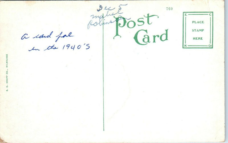 1920s City High School Monroe Louisiana Postcard