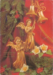 Religion Angels Christmas deorations on tree Postcard