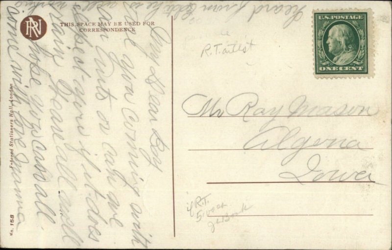 Charles Twelvetrees - Cute Kids Share Apple c1910 Postcard