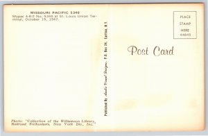 Trains~Air View Missouri Pacific 5340 St Louis Union Terminal~Vintage Postcard