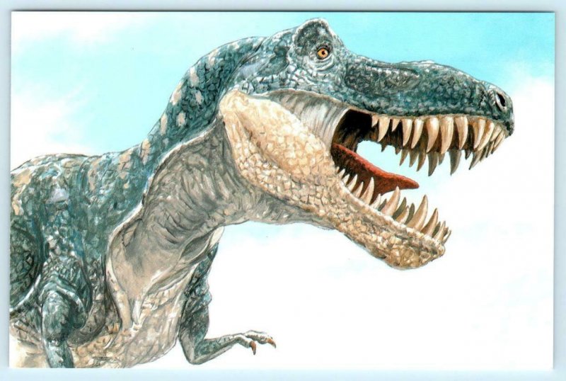 TYRANNOSAURUS T- Rex Dinosaur ~ 1992 Artist Signed Dave Marrs  4x6 Postcard