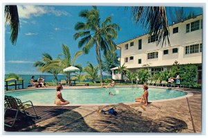 c1960s Poolside The Naniloa Hotel Hilo Island Of Hawaii HI Vintage Postcard