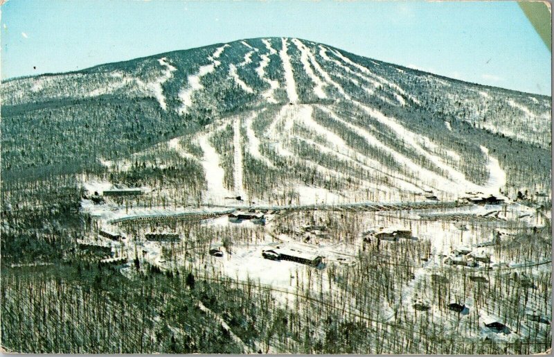 Aerial View Stratton Mountain VT Ski Runs Vintage Postcard S20