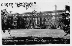 Iowa State College Engineering Hall, real photo Ames, Iowa