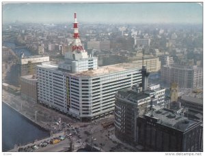 Panoramic View of Osaka's Nakanoshima Center Looking Towards Osaka Castle, Os...