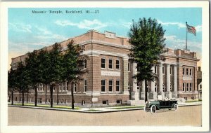 Masonic Temple, Rockford IL Vintage Postcard C46