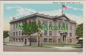 America Postcard - Masonic Temple, Devils Lake, North Dakota  RS32621