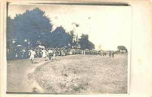 WWI France Soldiers Carte Postale #12 Soldiers Watching Race Real Photo Postcard