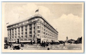 Winnipeg Manitoba Canada Postcard Hudson Bay Co. Store Mall Parliament c1950's