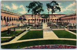 Postcard - Inner Court Of Ringling Art Museum - Sarasota, Florida