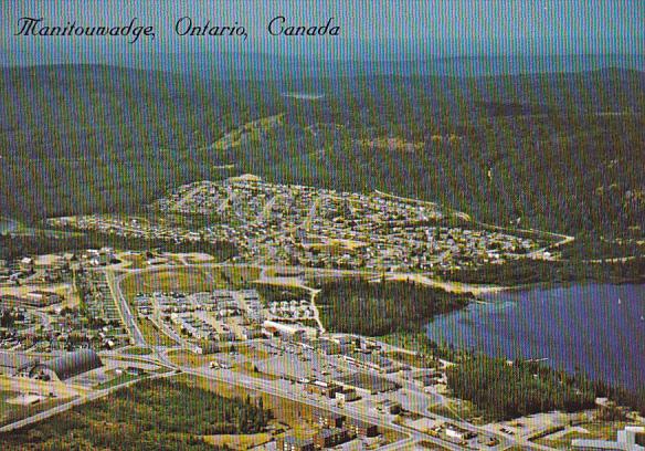 Canada Aerial View Manitouwadge Ontario