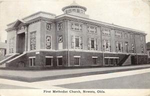 c1910 Printed Postcard; First Methodist Church, Nowata OK Posted