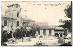 Toulon Old Postcard 5th deposit of crews of the fleet L & # 39aubette