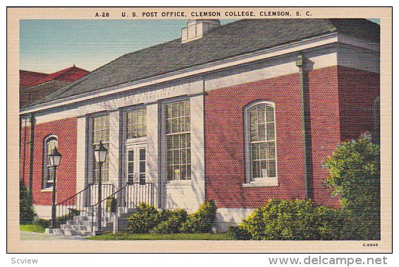 U. S. Post Office, Clemson College, South Carolina, 30-40s