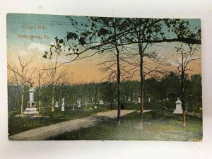 Culp's Hill Gettysburg PA Postcard Civil War Site Confederate Monument