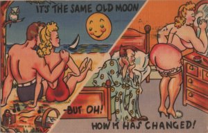 butt postcard: It's the Same Old Moon (franked 1943)