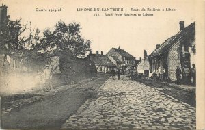 France war 1914-15 Lihons-en-Santerre road from Rosieres at Lihons