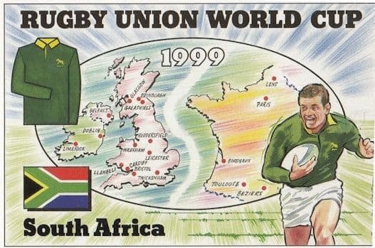 South Africa Stadium Map Rugby World Cup Uniform Postcard