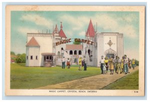 c1940's Magic Carpet Crystal Beach Ontario Canada Unposted Vintage Postcard