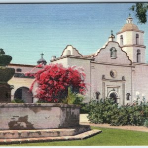 c1940s San Luis Rey CA Mission Church Bell Franciscan Union Pacific Railway A359