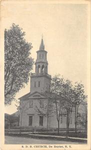 De Ruyter New York~SDB-Seventh Day Baptist Church~Bell Tower~1920s B&W Postcard