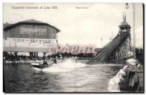 Old Postcard Liege World Expo 1905 Water Fall