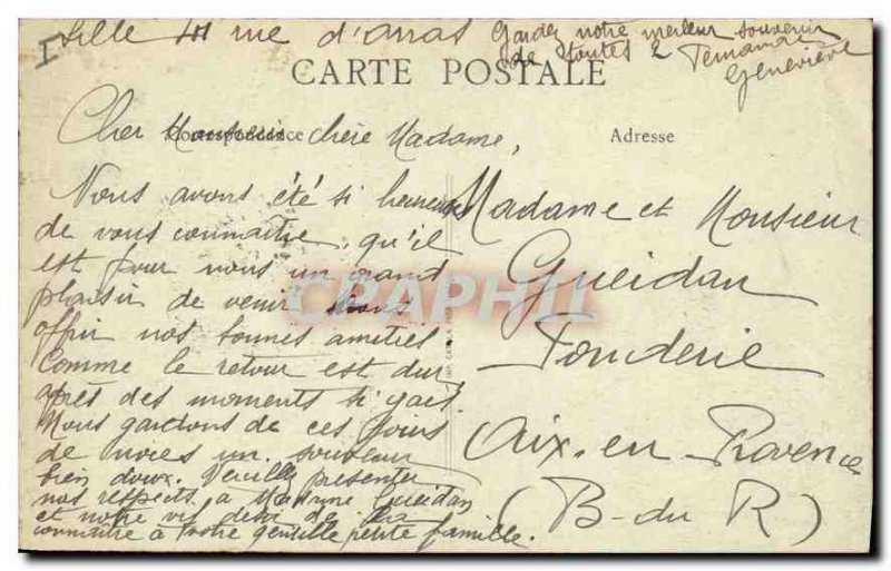 Old Postcard Lille (North) Hotel Post