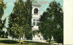 Lodi California High School C-1910 Postcard 21-10922
