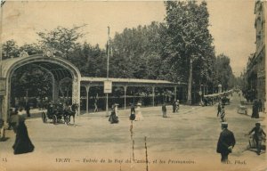 1920s Vichy France, Street to Casino Entrance,  Vintage Postcard