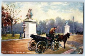 Paris France Postcard The Entrance to the Champs-Elysees c1910 Oilette Tuck Art