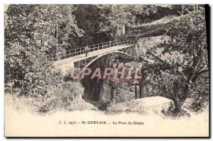 Old Postcard St Gervais Devil's Bridge