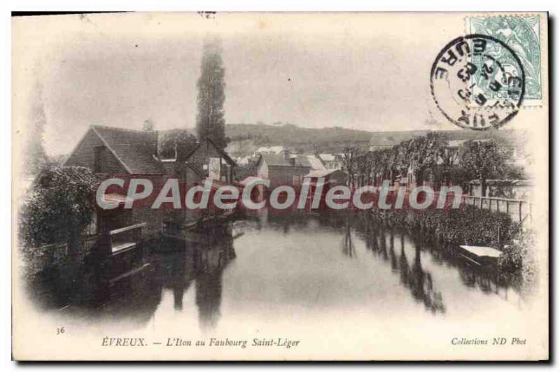 Old Postcard Evreux The iton the Faubourg Saint Leger