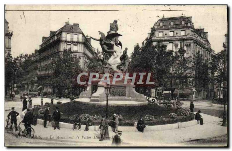 Old Postcard Paris Victor Hugo Monument