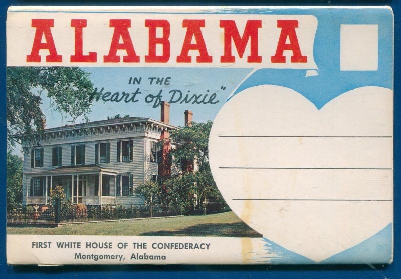 State of Alabama al chrome postcard folder