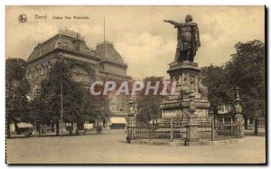 Postcard Old Ghent Statue Van Artevelde