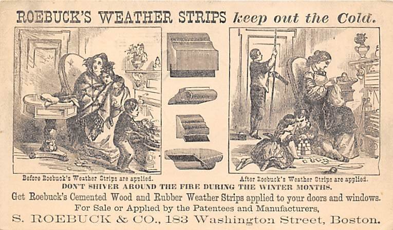 Roebuck's & CO, postal used 1883 Boston, MA, USA Advertising 1883 