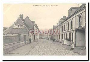 Tillieres on Avre Postcard Old Main street (Hotel du Lion d & # 39or) (animated)