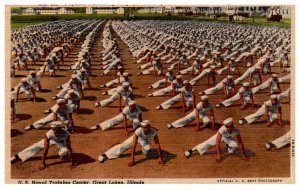 Illinois Great Lakes U.S. Naval Training Center seamen exercising