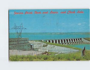 Postcard Gavins Point Dam and Lewis and Clark Lake
