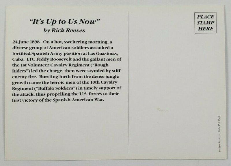 Rick Reeves Spanish American War Its Up to Us Buffalo Soldiers Postcard P20